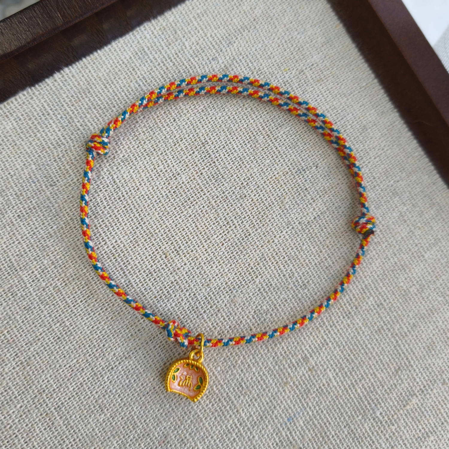 Ngũ sắc cotton nút vô cực mix charm túi tiền